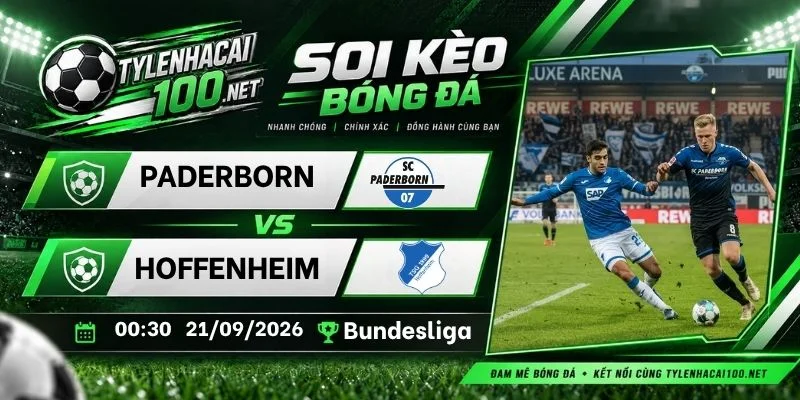 Tỷ lệ kèo Paderborn vs Hoffenheim - Bundesliga, 21/09/2026